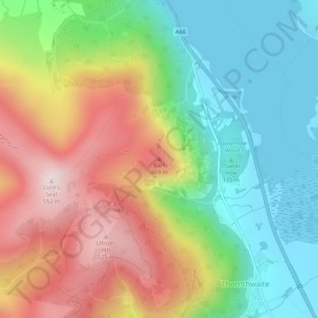 Mappa topografica Barf, altitudine, rilievo