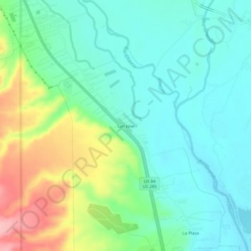 Mappa topografica San Jose, altitudine, rilievo