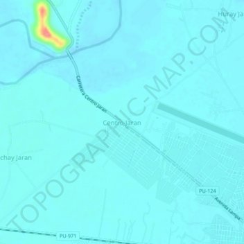 Mappa topografica Centro Jaran, altitudine, rilievo