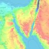 Mappa topografica South Sinai Governorate, altitudine, rilievo