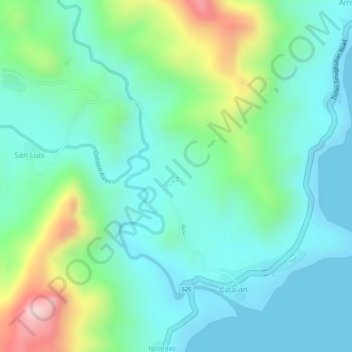 Mappa topografica Igbulawan Nature Farm, altitudine, rilievo