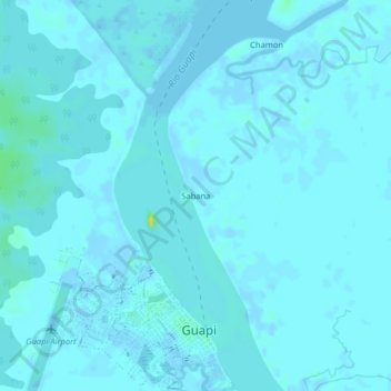 Mappa topografica Sabana, altitudine, rilievo