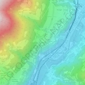 Mappa topografica Stille, altitudine, rilievo