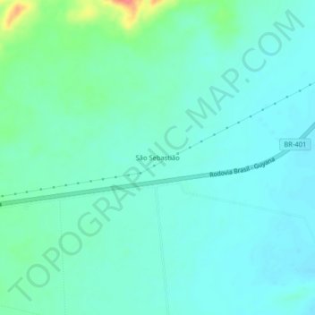 Mappa topografica São Sebastião, altitudine, rilievo
