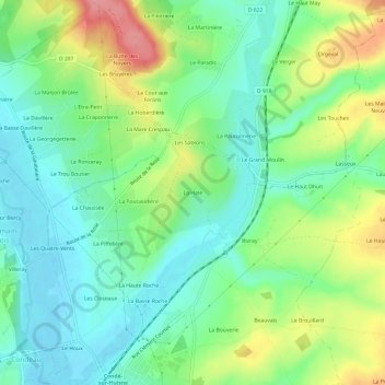 Mappa topografica La Haie, altitudine, rilievo