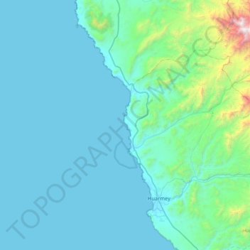 Mappa topografica La Campana, altitudine, rilievo