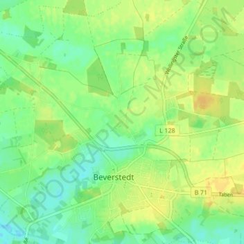 Mappa topografica Wehldorf, altitudine, rilievo