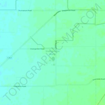 Mappa topografica Invergordon North, altitudine, rilievo