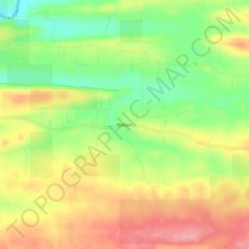 Mappa topografica Watson, altitudine, rilievo