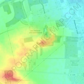 Mappa topografica Hummelberg, altitudine, rilievo