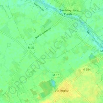 Mappa topografica L'Amidonnerie, altitudine, rilievo