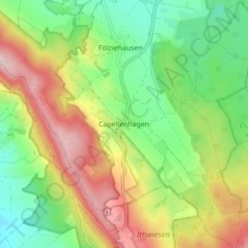 Mappa topografica Capellenhagen, altitudine, rilievo