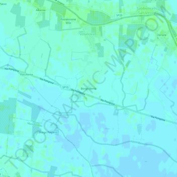 Mappa topografica Borgo Berta, altitudine, rilievo