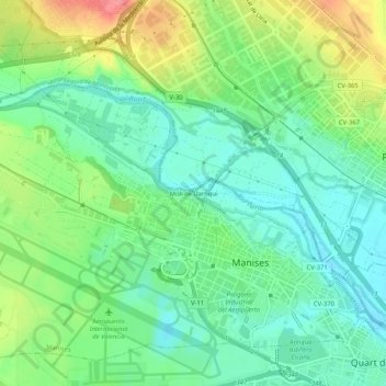 Mappa topografica Molí de Daroqui, altitudine, rilievo