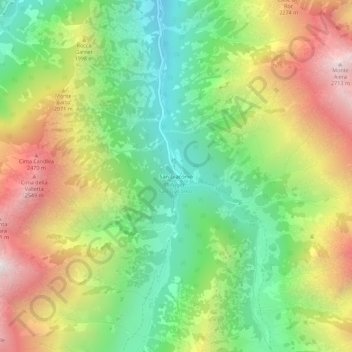 Mappa topografica San Giacomo, altitudine, rilievo