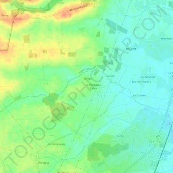 Mappa topografica Casso, altitudine, rilievo