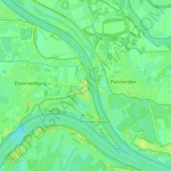 Mappa topografica Sterreschans, altitudine, rilievo