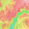 Mappa topografica Nozières, altitudine, rilievo