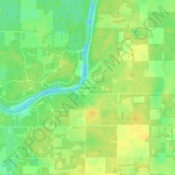 Mappa topografica Little Lake City, altitudine, rilievo