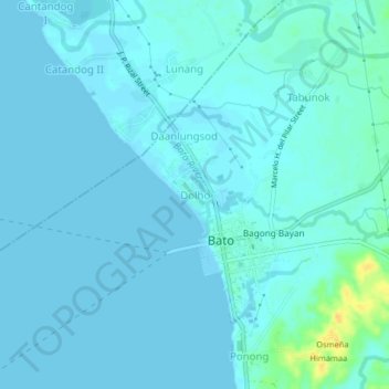 Mappa topografica Dolho, altitudine, rilievo