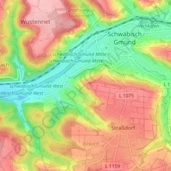 Mappa topografica Siechenberg, altitudine, rilievo