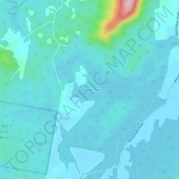 Mappa topografica Goolawah Plain, altitudine, rilievo