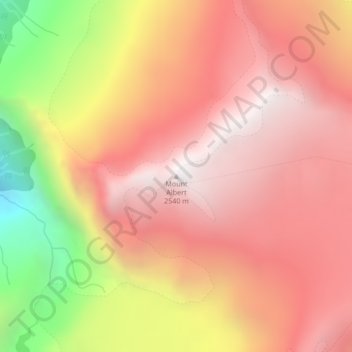 Mappa topografica Mount Albert, altitudine, rilievo