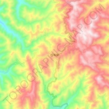 Mappa topografica 打易镇, altitudine, rilievo