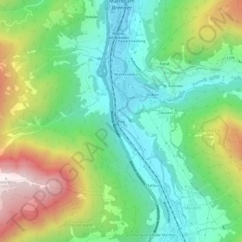 Mappa topografica Puig, altitudine, rilievo