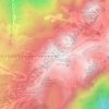 Mappa topografica Croix de Chamrousse, altitudine, rilievo
