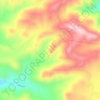 Mappa topografica El Zauzal, altitudine, rilievo