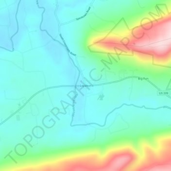 Mappa topografica Loyalton, altitudine, rilievo