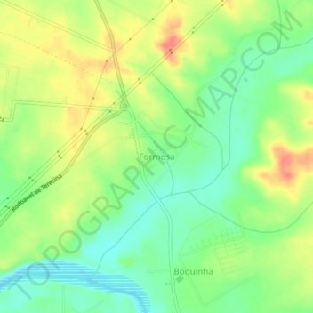 Mappa topografica Formosa, altitudine, rilievo