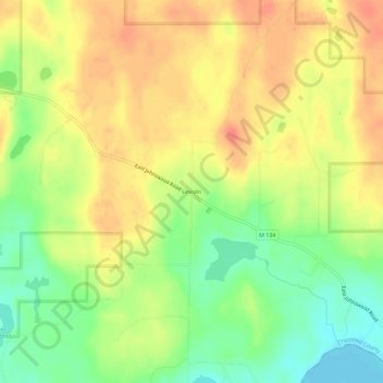 Mappa topografica Lincoln, altitudine, rilievo