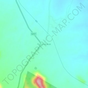 Mappa topografica Purunakatak, altitudine, rilievo