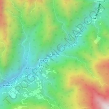 Mappa topografica Kaipilan, altitudine, rilievo