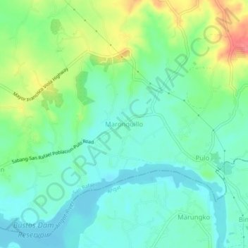 Mappa topografica Maronquillo, altitudine, rilievo