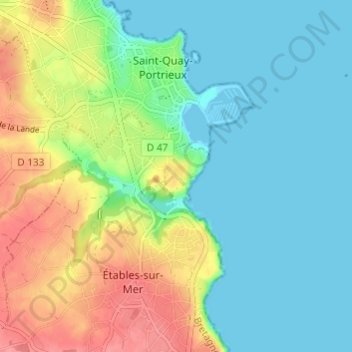 Mappa topografica Carhuel, altitudine, rilievo