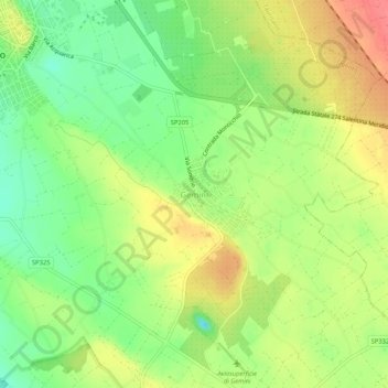 Mappa topografica Gemini, altitudine, rilievo