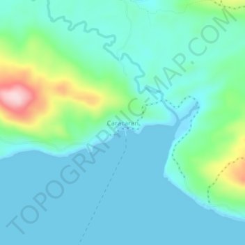 Mappa topografica Caracaran, altitudine, rilievo