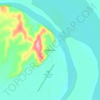 Mappa topografica Holy Cross, altitudine, rilievo