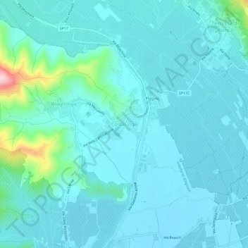 Mappa topografica Costalunga, altitudine, rilievo