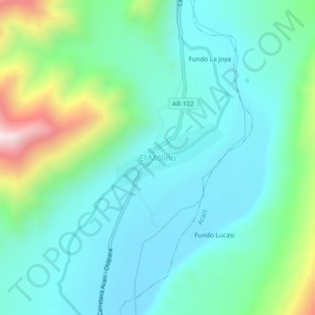Mappa topografica El Molino, altitudine, rilievo