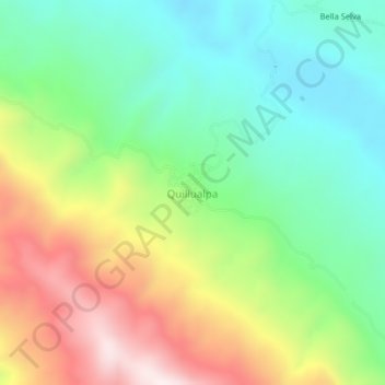 Mappa topografica Quillualpa, altitudine, rilievo