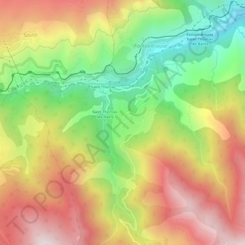 Mappa topografica Prats-Balaguer, altitudine, rilievo