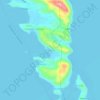 Mappa topografica Ithan, altitudine, rilievo