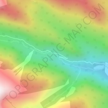 Mappa topografica Chasm Falls, altitudine, rilievo