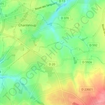 Mappa topografica La Grande Tapinière, altitudine, rilievo
