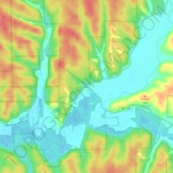 Mappa topografica Story, altitudine, rilievo