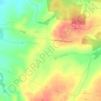 Mappa topografica Queimador, altitudine, rilievo